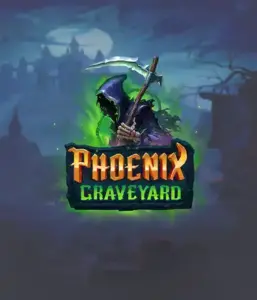 An immersive view of ELK Studios' Phoenix Graveyard slot, with its hauntingly beautiful graveyard and phoenix symbols. This image captures the slot's unique expanding reel feature, coupled with its stunning symbols and gothic theme. The artwork conveys the game's legend of the phoenix's revival, attractive for those drawn to the supernatural.