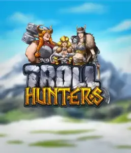 Step into the world of "Troll Hunters," where bold Viking warriors prepare to take on their foes. The logo displays a pair of Vikings, male and female, armed and ready, with a chilly landscape. They radiate power and determination, symbolizing the spirit of the game's adventurous theme.