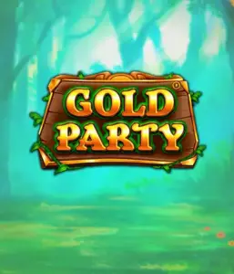 Discover the enchanted forest of Gold Party slot by Pragmatic Play, highlighting a charming wooden sign decorated with golden letters. The backdrop of misty green forest which adds a touch of enchantment to the game's theme. Perfect for players who love magical and nature-inspired games, promising a delightful adventure. 